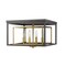 Z-Lite Euclid 4 Light Flush Mount, Olde Brass + Bronze 457F-OBR-BRZ - alternate 6